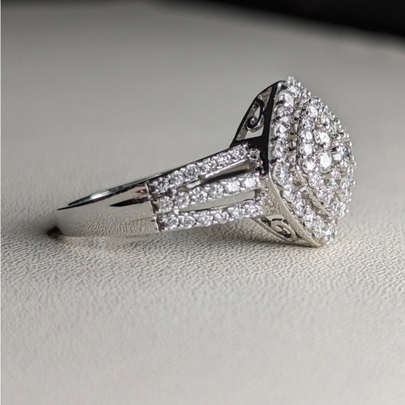 White gold fashion ladies size 7 brand new 3/8cctw diamonds - Picture 4 of 7